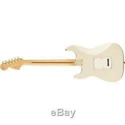 Fender Limited Edition Mahogany Blacktop Stratocaster HHH Guitar, Olympic White