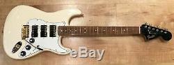 Fender Limited Edition Mahogany Blacktop Stratocaster HHH Olympic White