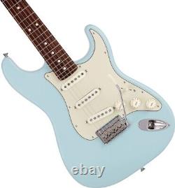 Fender Made in Japan Junior Collection Stratocaster Satin Daphne Blue Guitar New