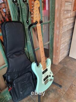 Fender Noventa Stratocaster Electric Guitar Surf Green with Deluxe Fender Gigbag