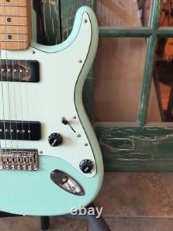Fender Noventa Stratocaster Electric Guitar Surf Green with Deluxe Fender Gigbag