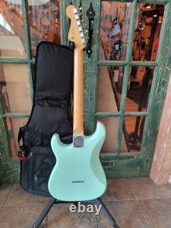 Fender Noventa Stratocaster Electric Guitar Surf Green with Deluxe Fender Gigbag