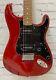Fender Noventa Stratocaster Guitar, Crimson Red Transparent Mim Bstock