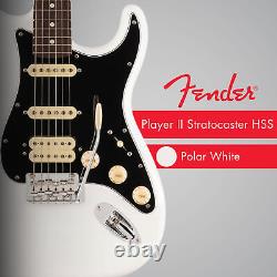 Fender Player II Stratocaster HSS 6 String Polar White Electric Guitar