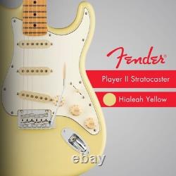 Fender Player II Stratocaster, Maple Fingerboard, Hialeah Yellow Electric Guitar