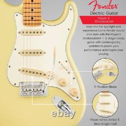 Fender Player II Stratocaster, Maple Fingerboard, Hialeah Yellow Electric Guitar