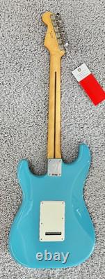 Fender Player II Stratocaster guitar, Maple Fingerboard, Aqua Tone Blue MIM
