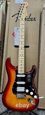 Fender Player Stratocaster Plus Top Electric Guitar, HSS, Cherry Burst Demo