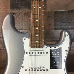 Fender Player Stratocaster Silver with Pau Ferro, NEW IN BOX, Free Ship, 087