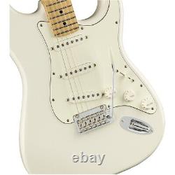 Fender Player Stratocaster Strat Electric Guitar Maple Fingerboard Polar White