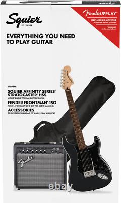 Fender Squier Affinity Affinity Stratocaster HSS Pack, Charcoal Frost DEMO