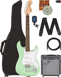 Fender Squier Affinity Stratocaster Bundle, Surf Green, Frontman 10G Amp, Gig Bag