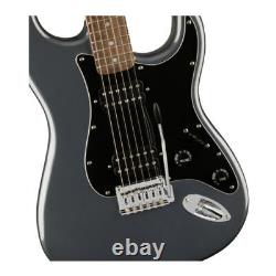 Fender Squier Affinity Stratocaster HH Electric Guitar (Charcoal Frost Metallic)