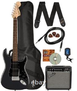 Fender Squier Affinity Stratocaster HSS Charcoal Frost Metallic with Amplifier Fender Squier Affinity Stratocaster HSS Charcoal Frost Metallic with Amplifier