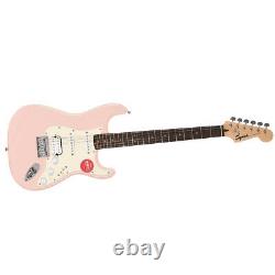 Fender Squier Bullet Stratocaster HT Hard Tail HSS Electric Guitar Shell Pink