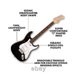 Fender Squier Debut Series Stratocaster Electric Guitar Kit, Beginner Guitar