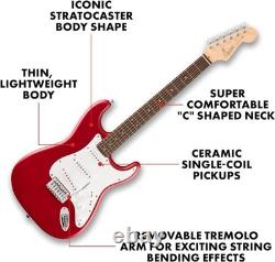 Fender Squier Debut Stratocaster Electric Guitar Dakota Red Matte Beginner