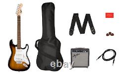 Fender Squier Strat Electric Guitar Package with Frontman Amp/Gig Bag/Strap