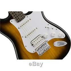 Fender Squier Stratocaster Bullet Strat HSS HT Guitar, Brown Sunburst
