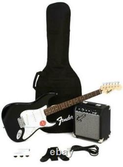 Fender Squier Stratocaster Electric Guitar Pack with FM 10g Amp Black-NEW
