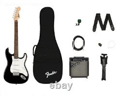 Fender Squier Stratocaster Guitar and Squier Frontman 10G Amp Pack Black