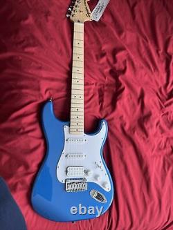 Fender Squire Stratocaster Guitar, Blue With Amp Full Kit