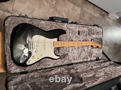 Fender Stratocaster 2021 75th Anniversary Black Maple FB Strat Guitar With Hard Ca