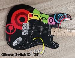 Fender Stratocaster Black Deco Guitar with Gilmour MOD Strat SSS LTD Maple Neck