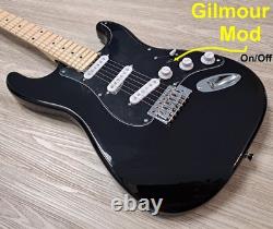 Fender Stratocaster Black Guitar with Gilmour MOD Strat SSS LTD Maple Neck