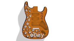 Fender Stratocaster Body 3D Printed Cannabis Leaf