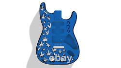 Fender Stratocaster Body 3D Printed Cannabis Leaf