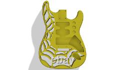Fender Stratocaster Body 3D Printed Spiderweb