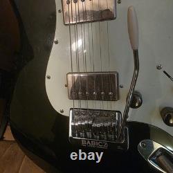 Fender Stratocaster Electric Guitar Solid Body 6-String RH Black/White. MIM