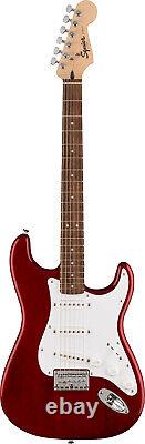 Fender Stratocaster HT, White Pickguard Crimson Red Transparent with Frontman 10