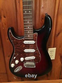 Fender Stratocaster Squire Standard Lh Left Handed Red Burst Electric Guitar