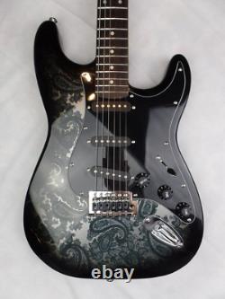 Fender Stratocaster Steele Guitars Black Paisley Flame Maple Neck SSS