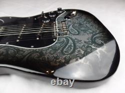 Fender Stratocaster Steele Guitars Black Paisley Flame Maple Neck SSS