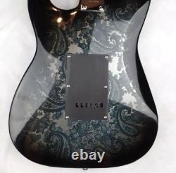 Fender Stratocaster Steele Guitars Black Paisley Flame Maple Neck SSS