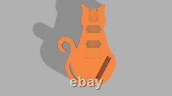 Fender Stratocaster Style Custom Cat Body 3D Printed