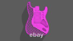 Fender Stratocaster Style Custom Hardtail Body 3D Printed Hexagon 3 P-90