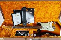 Fender Vintage Custom 1959 Stratocaster NOS Guitar, Chocolate 3-Color Sunburst