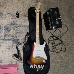 Fender squier stratocaster electric guitar Sunburst New With Amp And MORE Extras