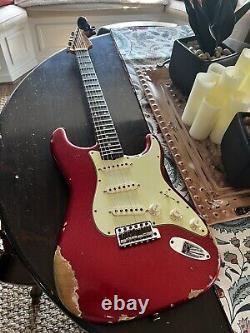 Fender stratocaster 1960 wildwood spec candy apple red peal heavy relic