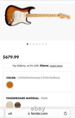 Fender stratocaster electic guitar-player series sunburst