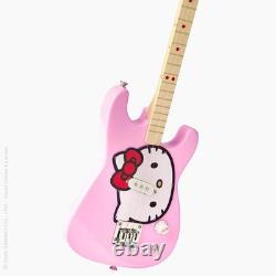 Fender x Loog Hello Kitty Kids Stratocaster Guitar (Pink) -sanrio 7456