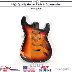 For Fender Stratocaster Electric Guitar Body Replace Vintage Sunburst Relic USA