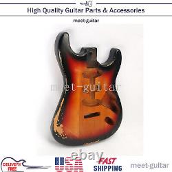 For Fender Stratocaster Electric Guitar Body Replace Vintage Sunburst Relic USA