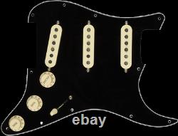 Genuine FENDER Pre-Wired TEXAS SPECIAL Loaded Strat 11-Hole BLACK Pickguard