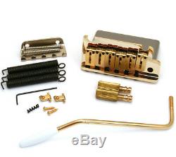 Genuine Fender AM SRS Stratocaster/Strat Guitar Tremolo Bridge Assembly GOLD