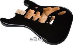 Genuine Fender Deluxe Series Stratocaster HSH Body Modern Bridge Mount, BLACK
